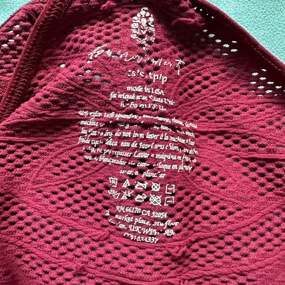 FP movement Burgundy Racerback Tank Top size s - Picture 2 of 3